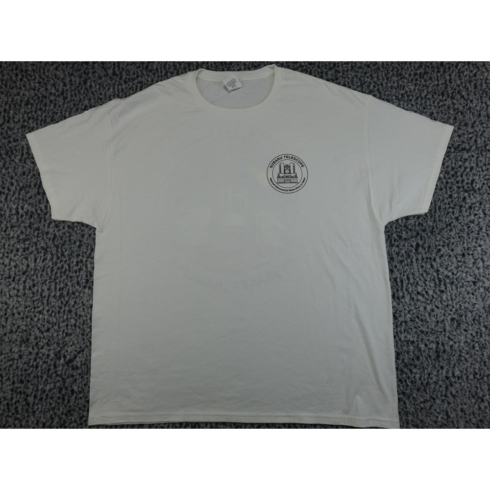 Hanes Subaru Telescope T-Shirt Mens XL White Maunakea Hawaii Graphic Tee